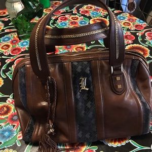 L.a.m.b. Love Capri chocolate satchel